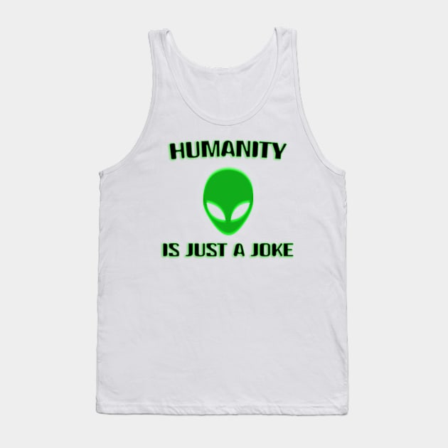 Green alien Tank Top by EVERYTHING YOUWANT